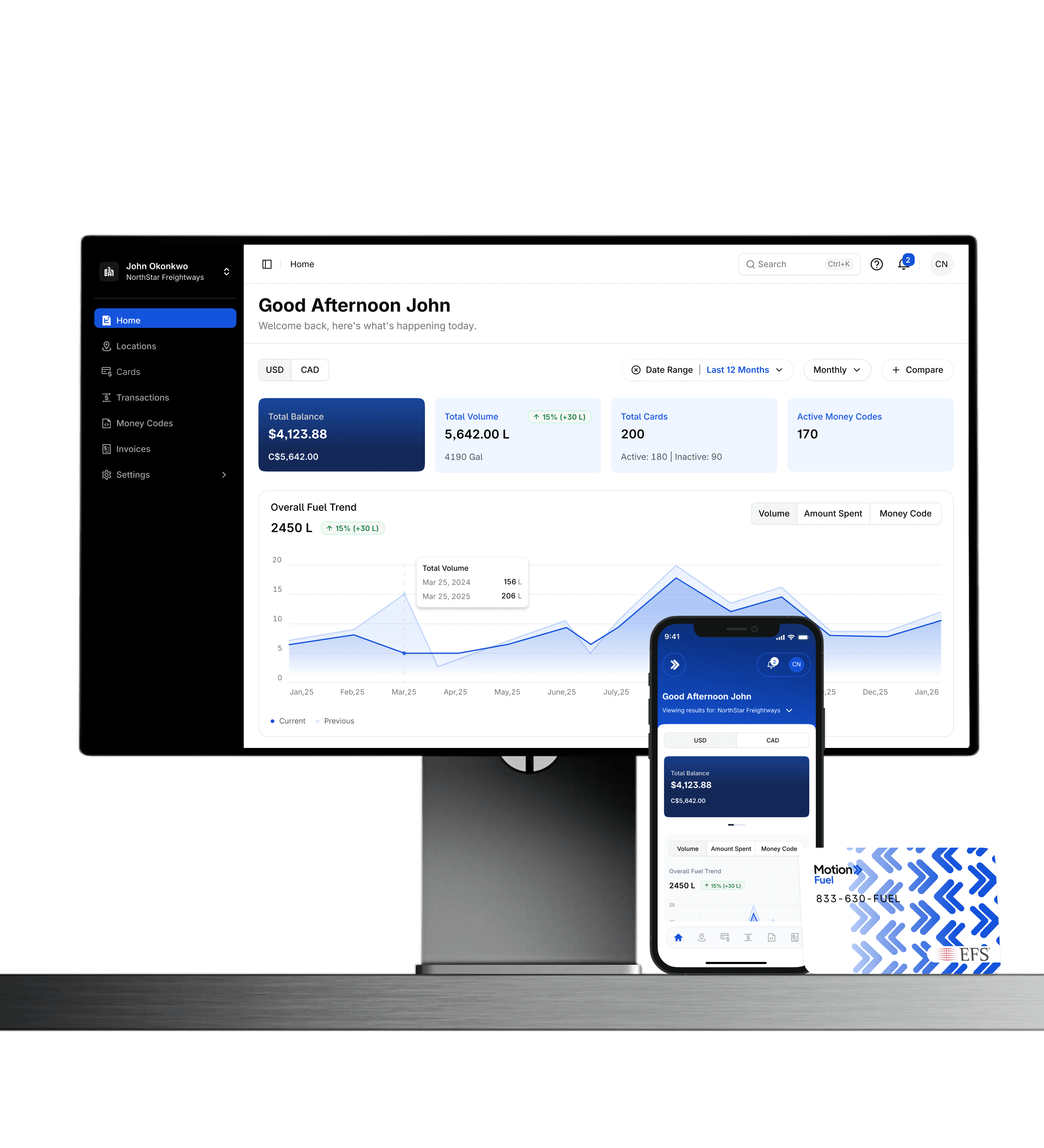 Motion dashboard