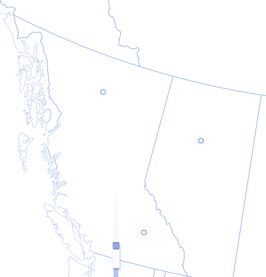 US and Canada map